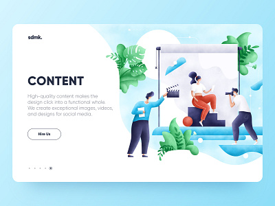 Content Illustration art character content design grain illustration illustrator leaves people photo plants ui video web