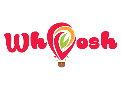 Whoosh balloon dailylogochalenge logo red woosh