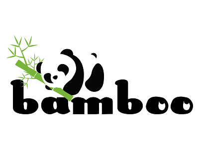 Bamboo bamboo green logo panda