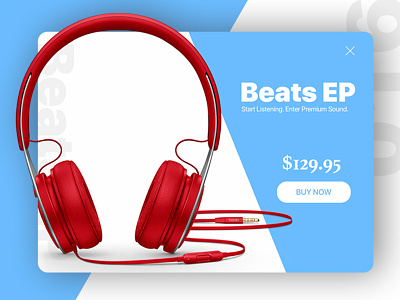 Daily UI #016 - Popup / Overlay blue daily ui headphones interaction design popup red ui
