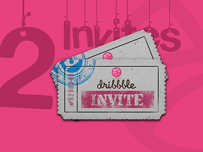 2 Dribbble Invites to giveaway dribbble dribbble invite giveaway invitation invite ticket