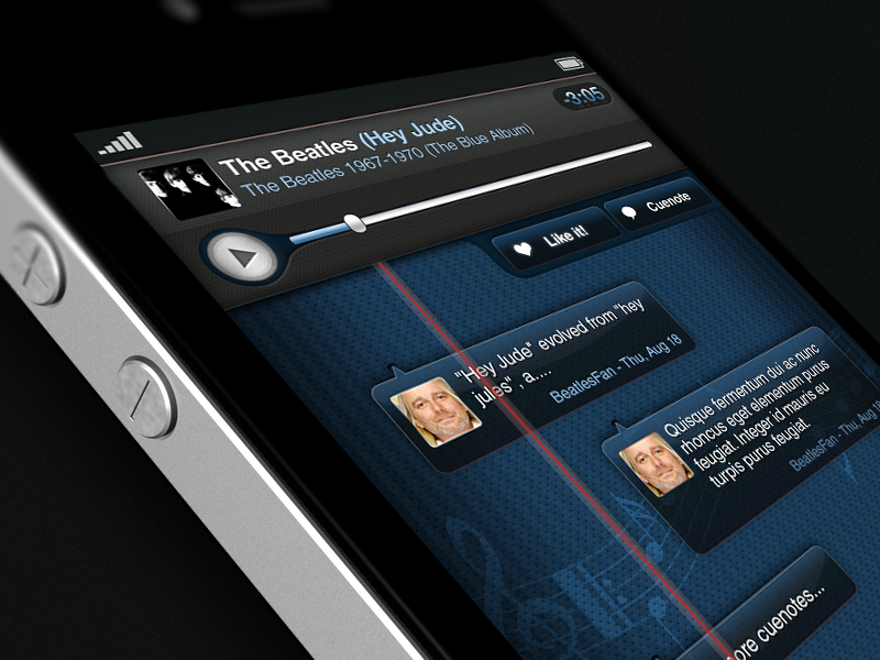 iPhone Music App by DK on Dribbble