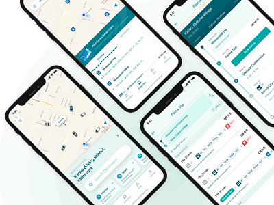 Ride Hailing App address bus icons iphone map ride stops uidesign uxdesign