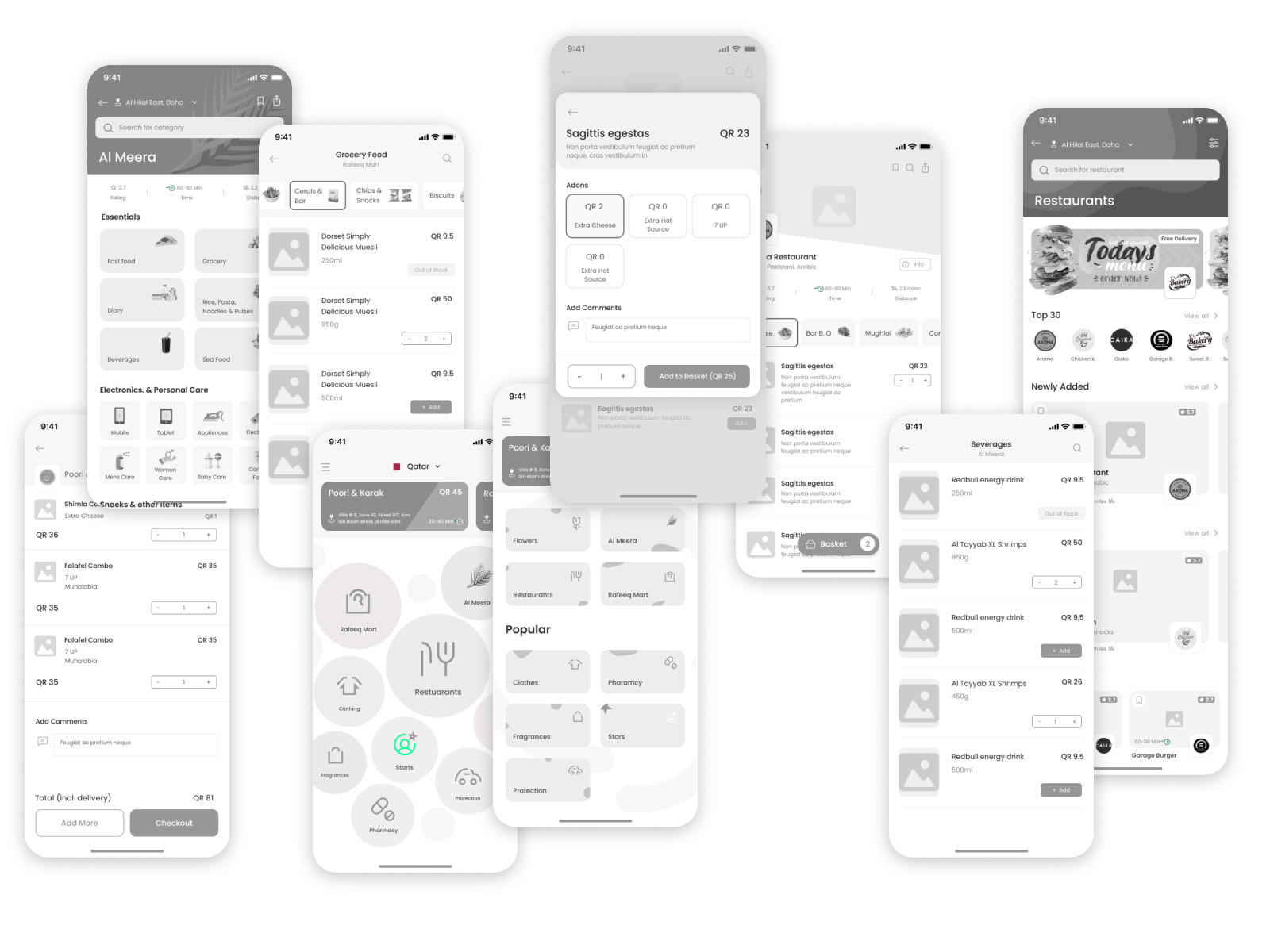 Low Fidelity - Wireframe delivery app by Danish Rehman on Dribbble 