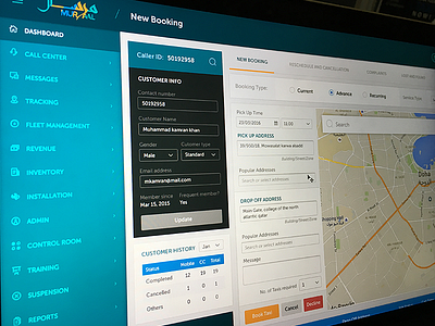 Booking Module/Form Complete booking caller control custom form form gadgets grid info map modules search tabs