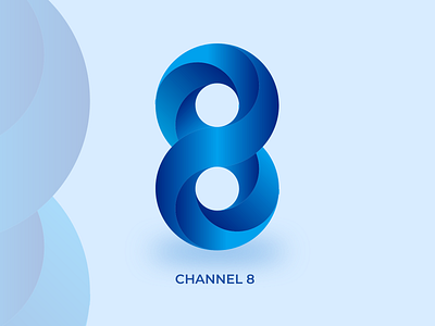 Channel 8 8 channel8 eight logo logo 3d numeric shape