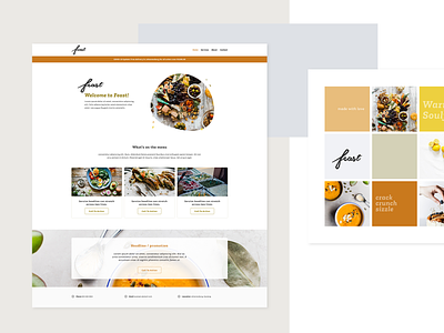 Feast Catering web design. branding branding design cooking food identity minimal organic food ui uiux ux visual design visual identity webdesign website