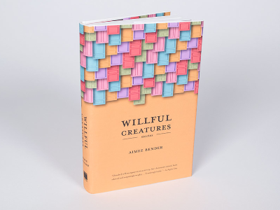 "Willful Creatures" Book Jacket Redesign book cover book jacket cover design depth doors dust cover illustrator layers mrs. eaves vector willful creatures yellow