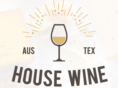 Logo concept for House Wine austin brand branding identity logo sunburst trademark wine wine bar