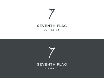 Seventh Flag Coffee Logo Concept austin brand branding coffee coffee shop flag identity logo