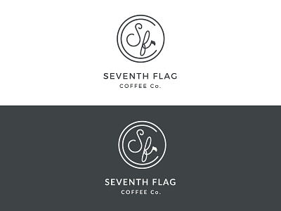 Seventh Flag Coffee Logo Concept 2 brand coffee coffee shop flag identity logo rebranding seventh flag coffee