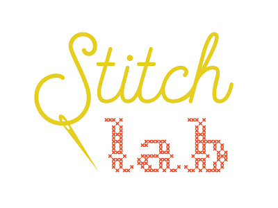 Stitch Lab Logo Concept austin brand craft cross stitch identity logo needle stitch lab stitch