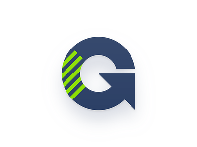 Generator logo Mark arrow bookmark g icon logo mark