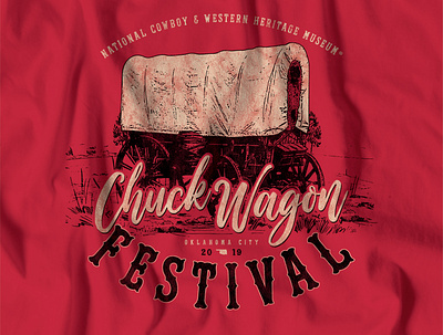 Chuck Wagon Festival 2019 chuck wagon cowboy festival screen printing t shirt