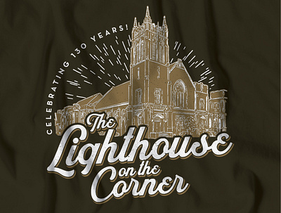 130th Anniversary of FBC hand illustrated screen printing t shirt