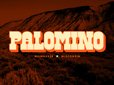 Palomino Rebrand - Logotype bar branding design font lettering logo logotype milwaukee restaurant serif slab western wisconsin