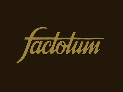 Factotum - Logo Development hand lettering logo made print script type typography wisconsin wood
