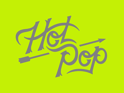 Hot Pop Rebrand arrow hot lettering logo pop script type typography