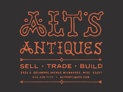 Alt's Antiques - Utility Pocket T-Shirt Back