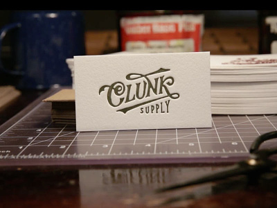Clunk Supply Promo Video branding clunk letterpress logo supply video