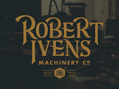 Robert Ivens Machinery Co. company design industrial ivens lettering logo logotype machinery monogram robert