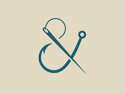 Needle & Hook Ampersand ampersand design glyph hook icon illustration needle