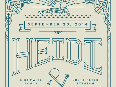 Heidi & Brett - Wedding Invitations