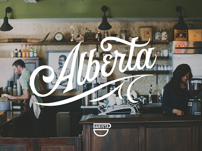 Barista Alberta barista design lettering portland type typography website