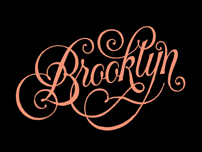 Brooklyn draw lettering pencil sketch swash type