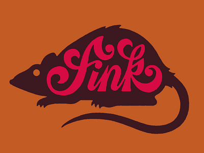 Rat Fink draw lettering logo pencil sketch swash type
