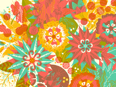Jolby & Friends - Spring Quarterly "SPRING BLOOM PRINT" brett flowers gift illustration jolby poster screenprint seeds spring stenson