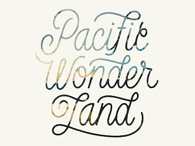 The Nature Conservancy - "Pacific Wonderland" Postcard brush design lettering monoweight pacific script texture type wonderland