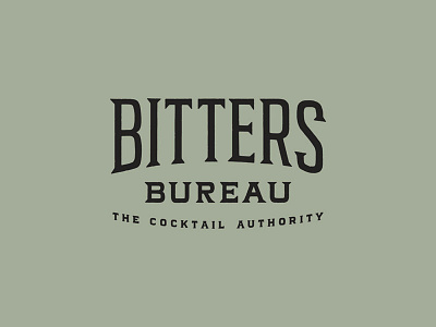 Bitters Bureau classic copperplate design lettering lockup logo vintage