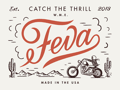 FEVA fashion feva illustration lettering lifestyle motorcycle tag type womens