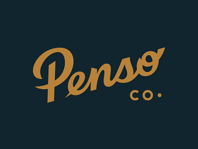 Penso Co. branding font lettering logo penso type typography