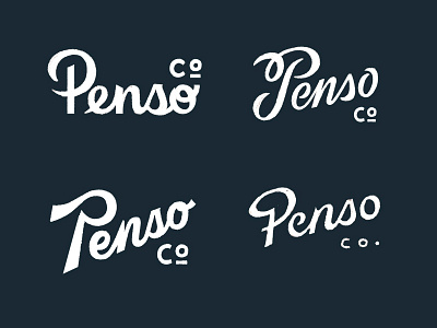 Penso Co. Sketches branding font lettering logo penso type typography