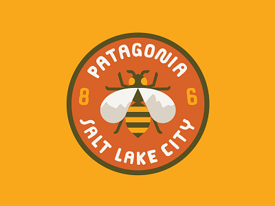 Patagonia - Salt Lake City Outpost badge bee illustration logo nature patagonia patch sticker