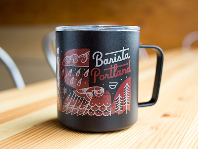 Barista Insulated Mug barista illustration lettering mug portland type