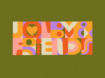 Jolby & Friends cut paper doodle illustration lettering paint primitive type weird