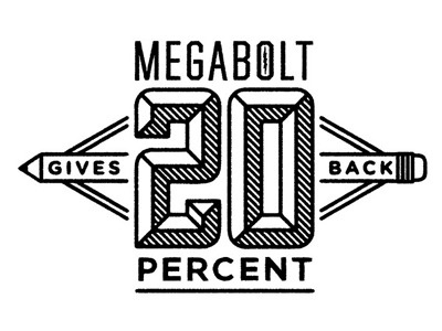 Megabolt 20% Gives Back 20 art back charity gives kids logo megabolt percent program
