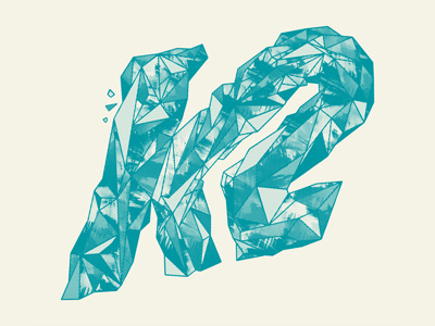 K2 Skis - Crystalized Logo crystalized gems halftones k2 logo manipulation photo skis stones