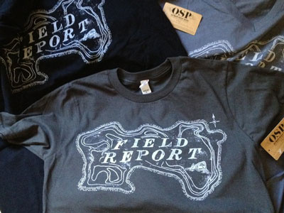 Field Report shirts are in! drawing field illustration lake report rowboat shirt