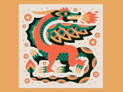 "Bertuch's Dragon" - Antler PDX design dragon draw drawing illustration painting