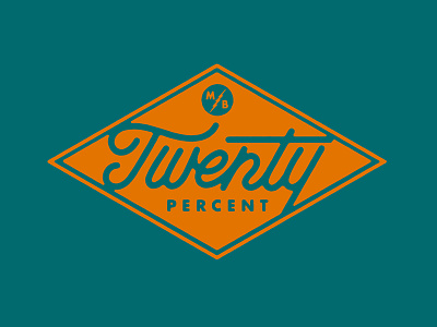 Megabolt - 20 Percent Logo (Unused) lettering lockup logo script type typography