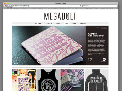 Megabolt 2012 Website charity design layout ui website