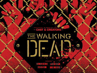 The Walking Dead - Screenprint Poster dead drawing gig poster hand drawn illustration poster screenprint type typography walking