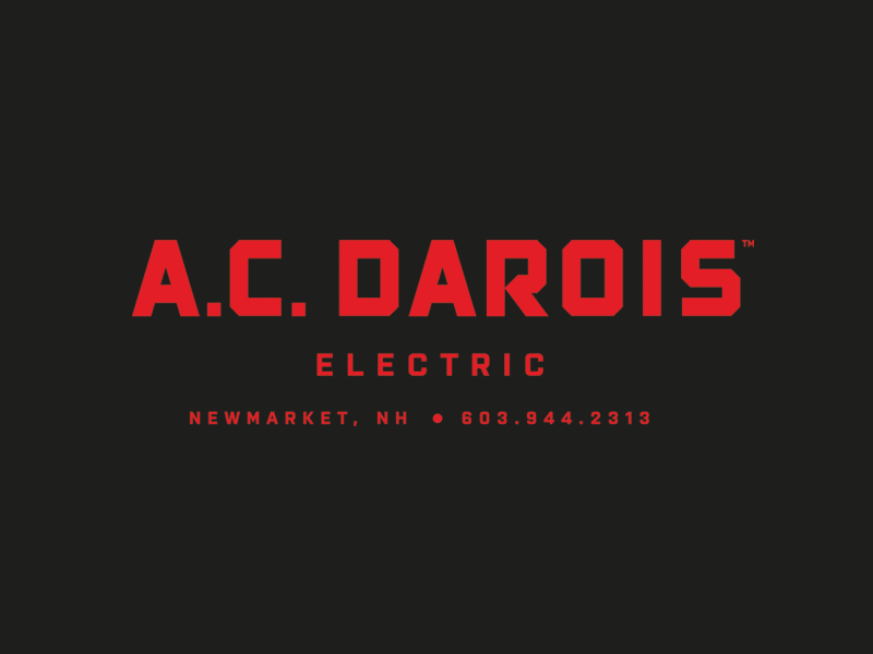 A.C. Darois Electric - Logo Development branding electric industrial lettering logo seal type typography