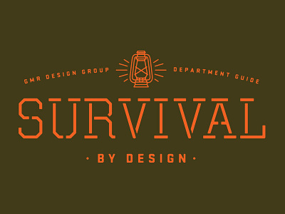 Survival By Design custom lettering logo mark type typography word