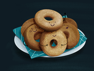 Donuts A la Mexican character design donuts editorial illustration illustration book recipe styleframe