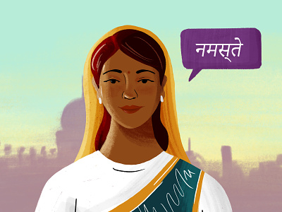 INDIAN LANGUAGE character design digital painting fb illustration language styleframe